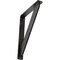 Ekena Millwork Traditional Wrought Iron Bracket, (Single center brace), Antiqued Silver 1 1/2"W x 5 1/2"D x 8"H BKTM01X05X08STRASV - alternate 1